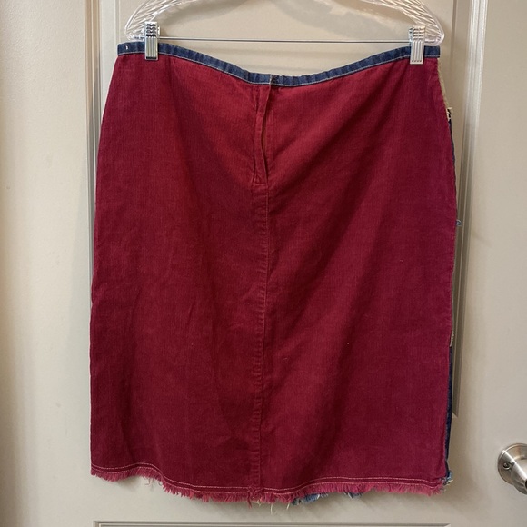 Frantic Jeans Denim and Corduroy Skirt, Womens Size 13/14 - Picture 2 of 4